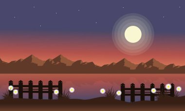 Vektör sanat güzellik manzara bahar