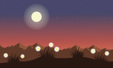 Manzara bahar dağ arka planlar ile