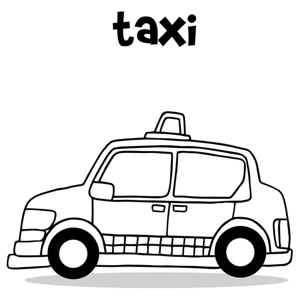 Ilustración vectorial de la recogida de taxis — Vector de stock