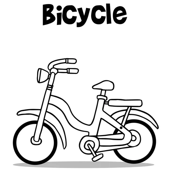 Fahrrad mit Handzeichnung Sammlung — Stockvektor