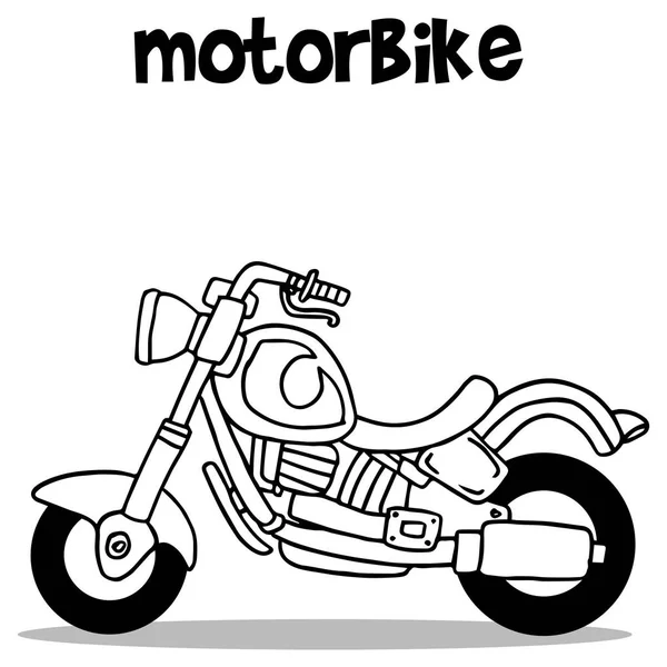 Hand draw of motorbike vector art — Stock Vector