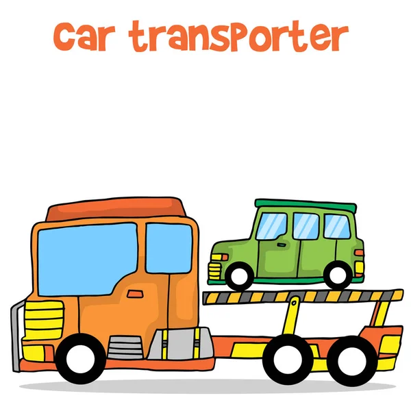 Εικονογράφηση διάνυσμα μεταφορέας αυτοκινήτων — Διανυσματικό Αρχείο