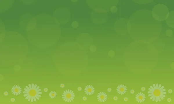 Primavera con flor sobre fondo verde — Vector de stock