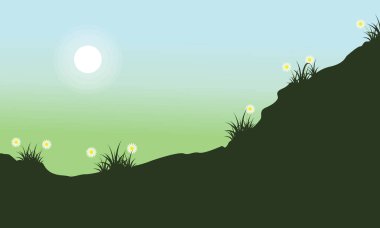 Bahar dağ manzara arka planları