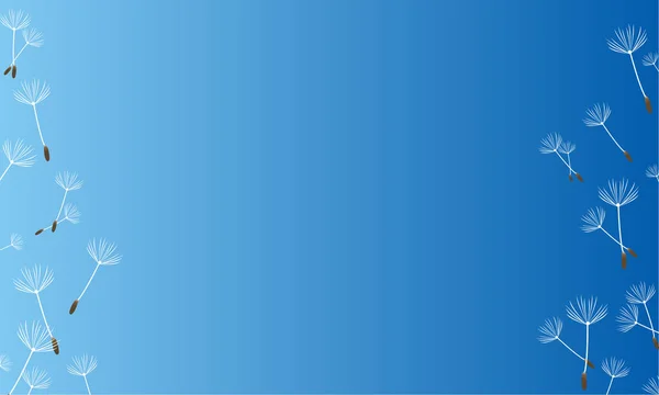Mavi arka plan bahar stil koleksiyonu — Stok Vektör