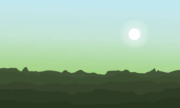 Paisaje de la colección de fondo colina — Vector de stock