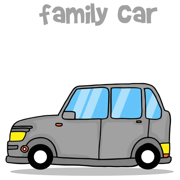 Kolekce ze šedé rodinné auto — Stockový vektor