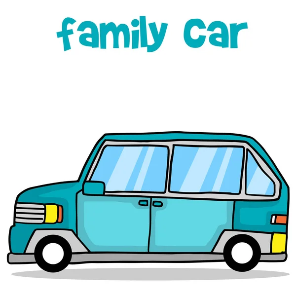 Recolha de transporte de automóveis familiares — Vetor de Stock