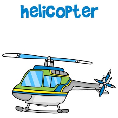 Helikopter karikatür vektör taşımacılığının