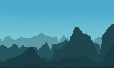 Cliff manzara koleksiyonu vektör çizim