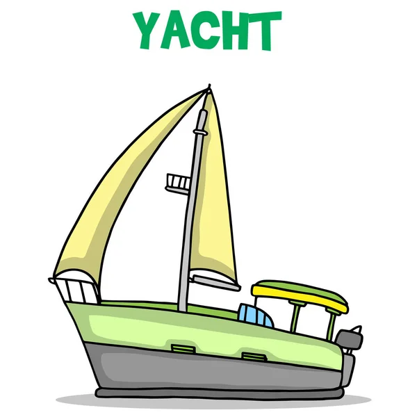 Indsamling af yacht transport vektor kunst – Stock-vektor