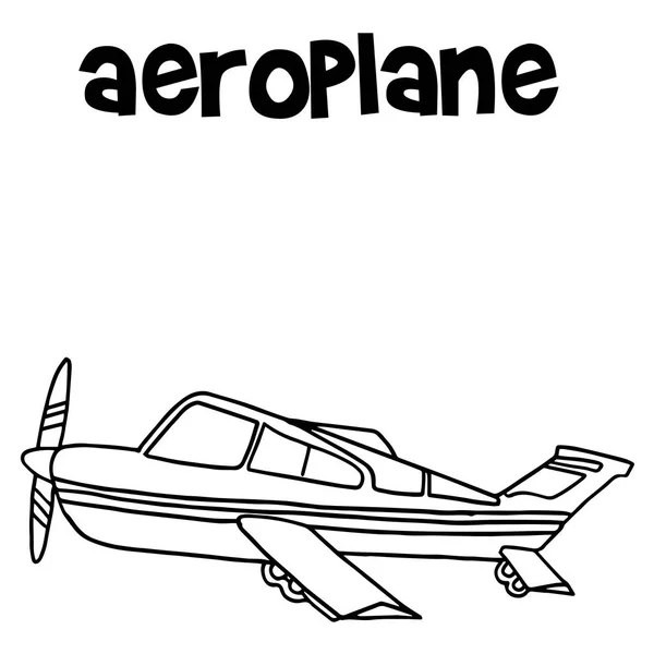 Transport samolotem ręki narysować — Wektor stockowy