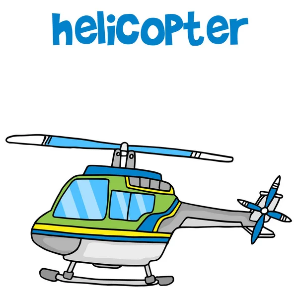 Transport helikopterem kreskówka wektor — Wektor stockowy