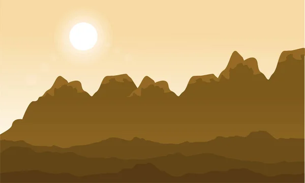 Schönheitslandschaft der Klippe bei Sonnenaufgang — Stockvektor