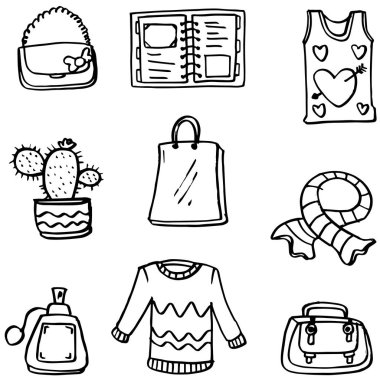Doodle kadınlar öğe Giyim Aksesuarları