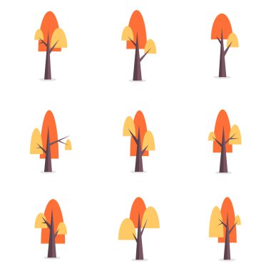 Çeşitli ağaç stokunun koleksiyonu ayarla