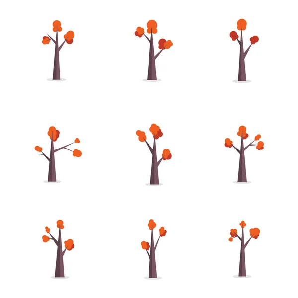 Uppsättning tree olika samling — Stock vektor