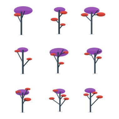 Ağaç Stil kümesi çeşitli