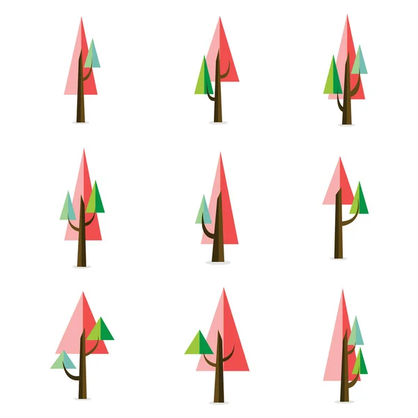 Vektorillustration av träd stil unik — Stock vektor
