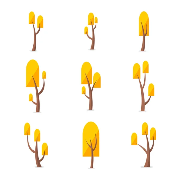 Illustration av träd som vektor platta — Stock vektor