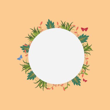 Bahar çiçek çelenk çerçeve