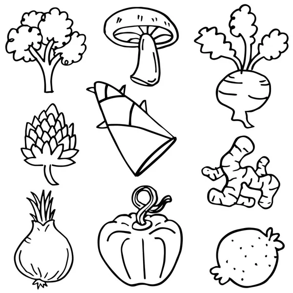 Doodle de objeto vegetal arte vetorial — Vetor de Stock