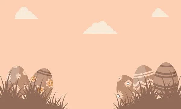 Silhouette du vecteur ovule de Pâques plat — Image vectorielle