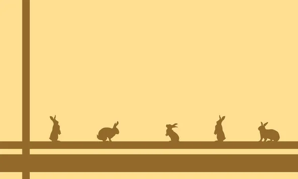 Fondo de la tarjeta de felicitación de conejo de Pascua — Vector de stock