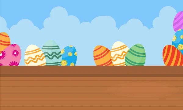 Felices fondos de Pascua con huevo — Vector de stock