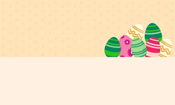 Fondo tarjeta de felicitación de huevo de Pascua — Vector de stock