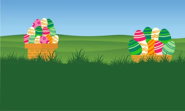 復活祭の卵風の背景のコレクション在庫 — ストックベクタ