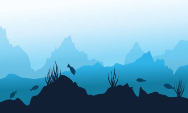 Sualtı güzellik manzara siluet