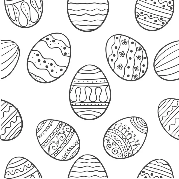 Doodle de ilustração ovo de Páscoa — Vetor de Stock