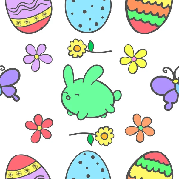 Gekritzel von Ostern buntes Design — Stockvektor