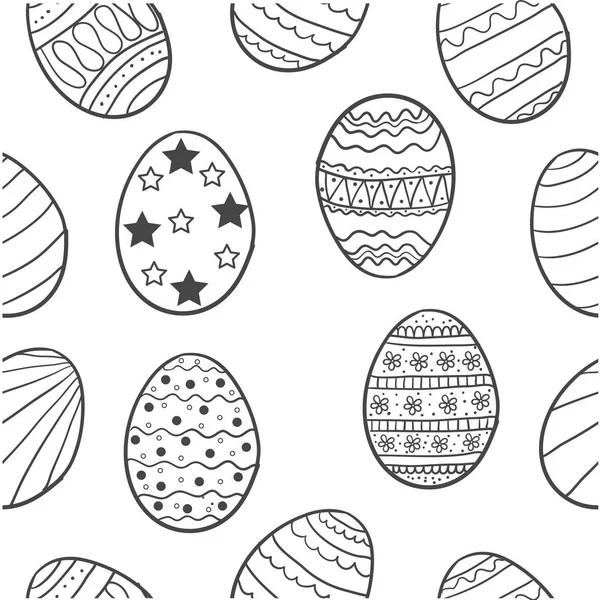 Ovo de Páscoa desenho mão estilo de doodles — Vetor de Stock