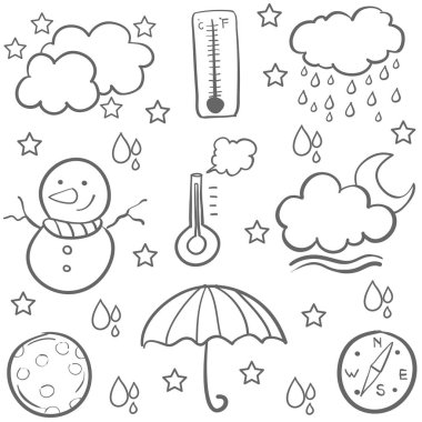 Hava tasarım vektör sanatı doodle