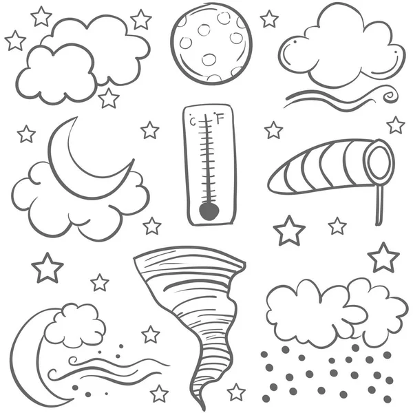 Hava nesne dizi doodle