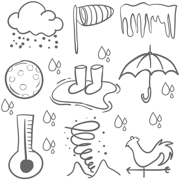 Hava öğesi vektör sanatı doodle