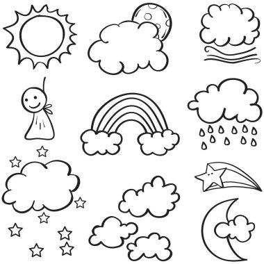 Hava doodle set koleksiyonu