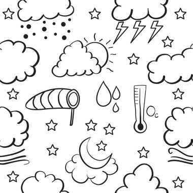 Hava set koleksiyonu stokunun doodle