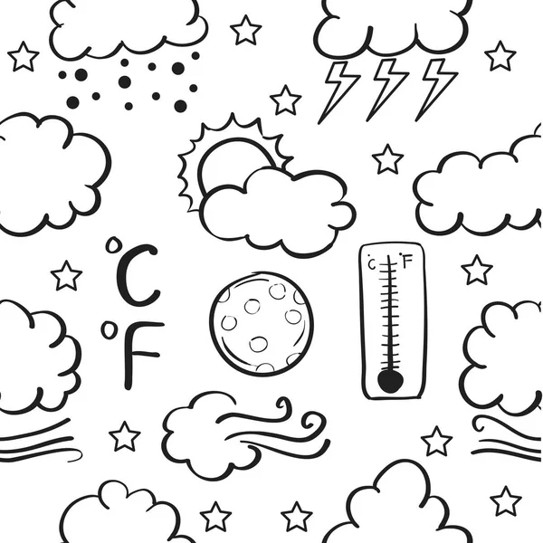 สไตล์สภาพอากาศของชุด doodle — ภาพเวกเตอร์สต็อก