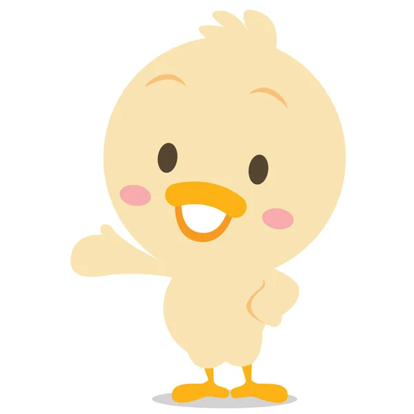 Happy duck character vector illustration — Stock Vector