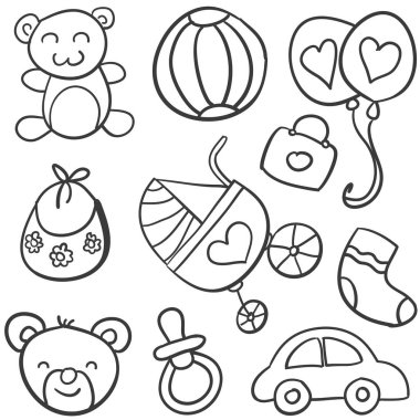 Bebek öğe tarzı doodle