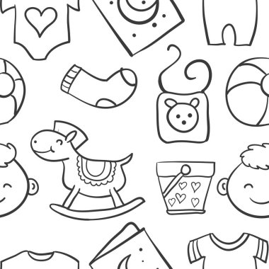 Oyuncak bebek öğesinin doodle