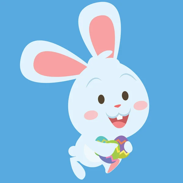 Bunny corriendo carácter vector de arte — Vector de stock
