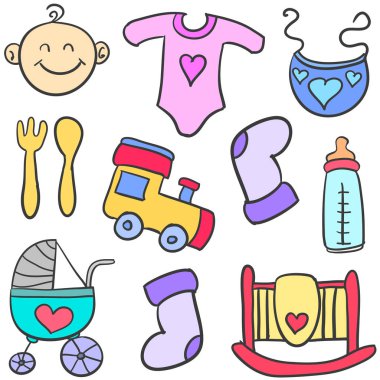 Öğe oyuncak bebek için doodle