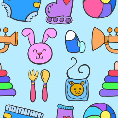 Bebek öğe kümesi Doodles