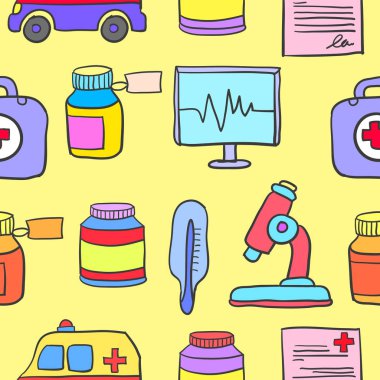 Tıbbi tasarım tarzı doodle