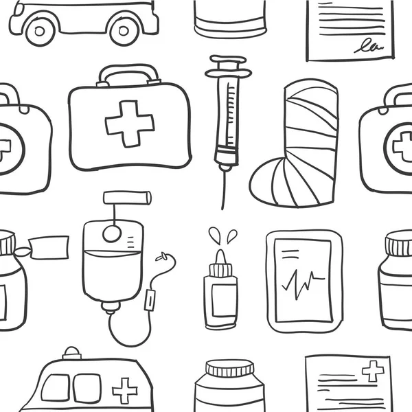 Caniche de divers styles d'objets médicaux — Image vectorielle