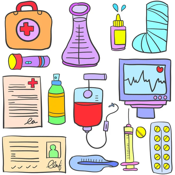 Doodle of element medical design — Stock Vector